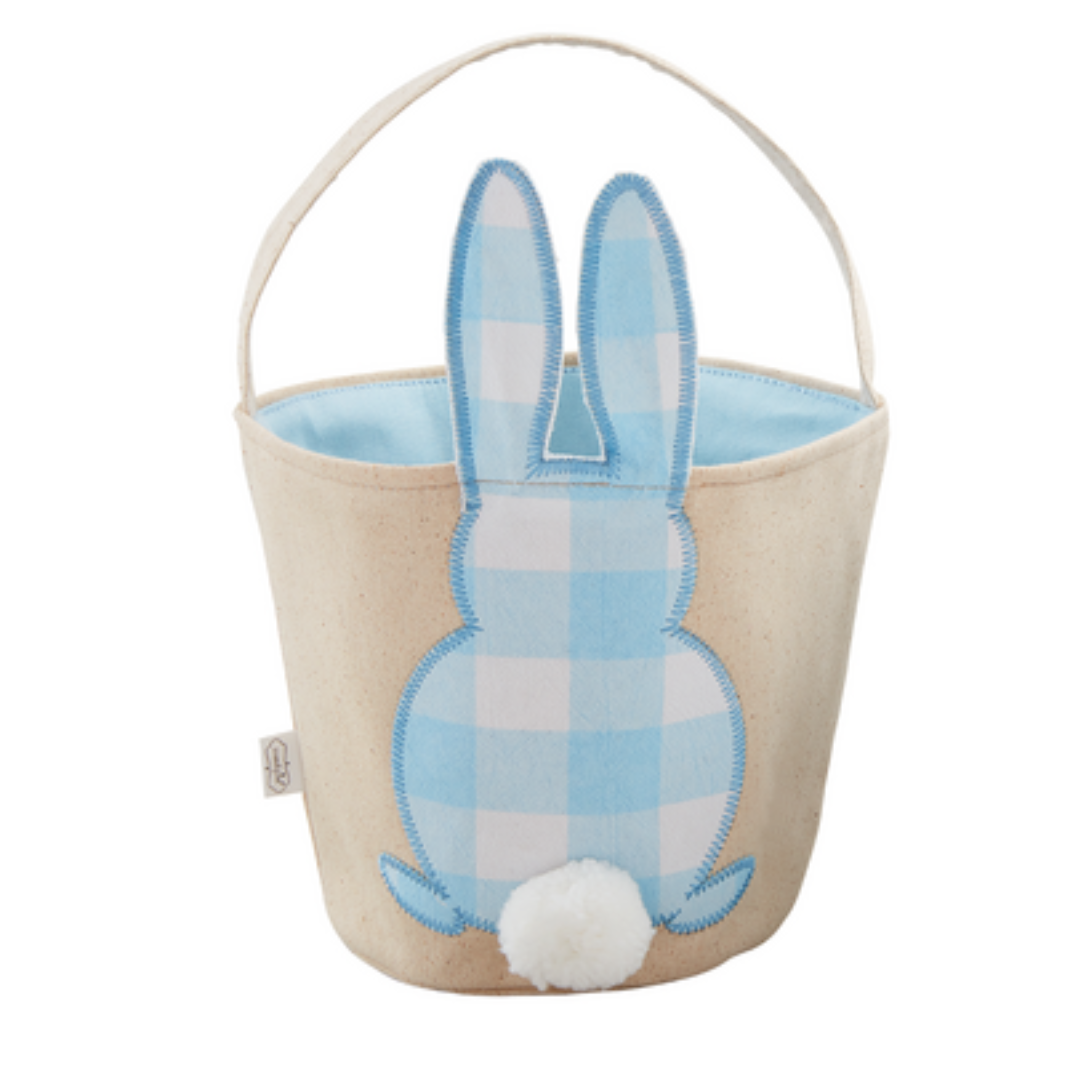 Mud Pie Large Check Bunny Basket