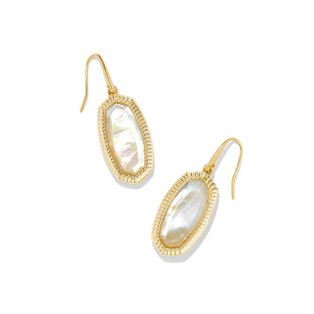 Kendra Scott Dani Ridge Frame Drop Earrings - Gold