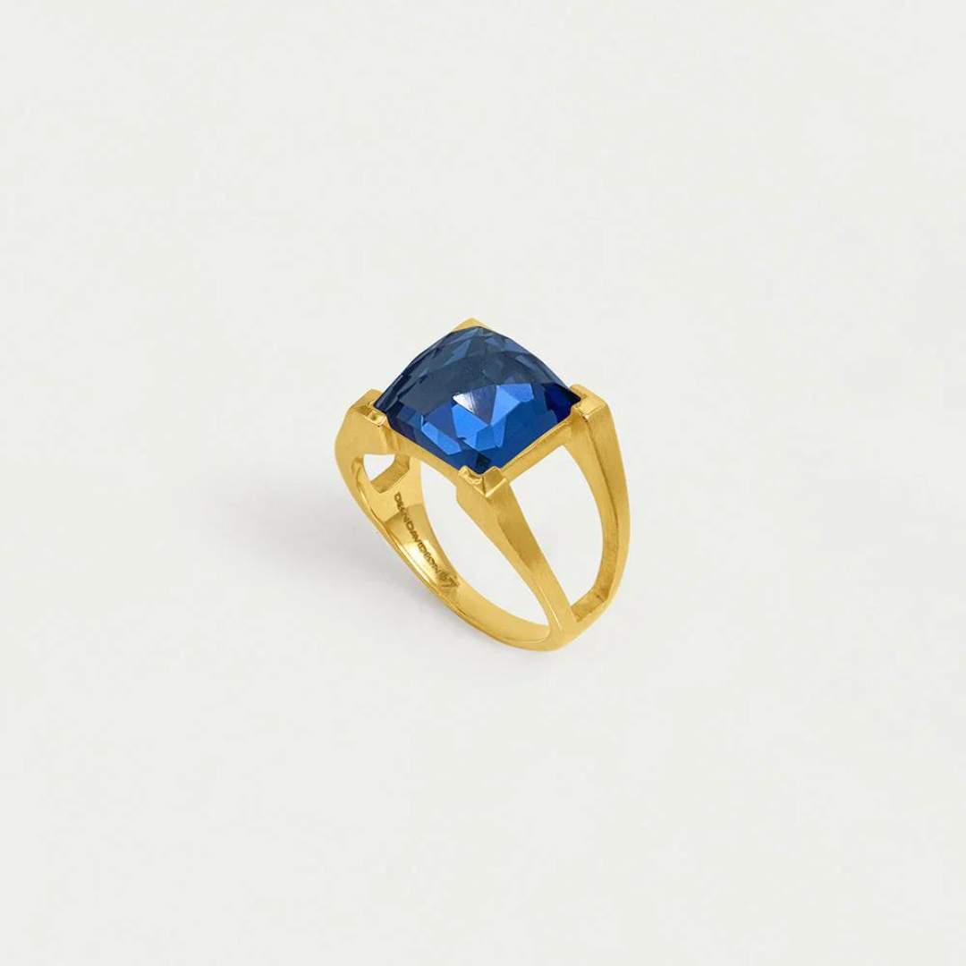 Dean Davidson Mini Plaza Ring - Midnight Blue/Gold