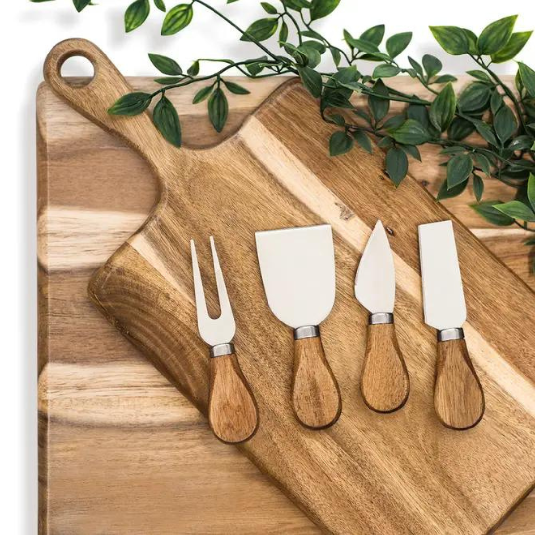 Lynn & Liana Acacia Cheese Knife Set