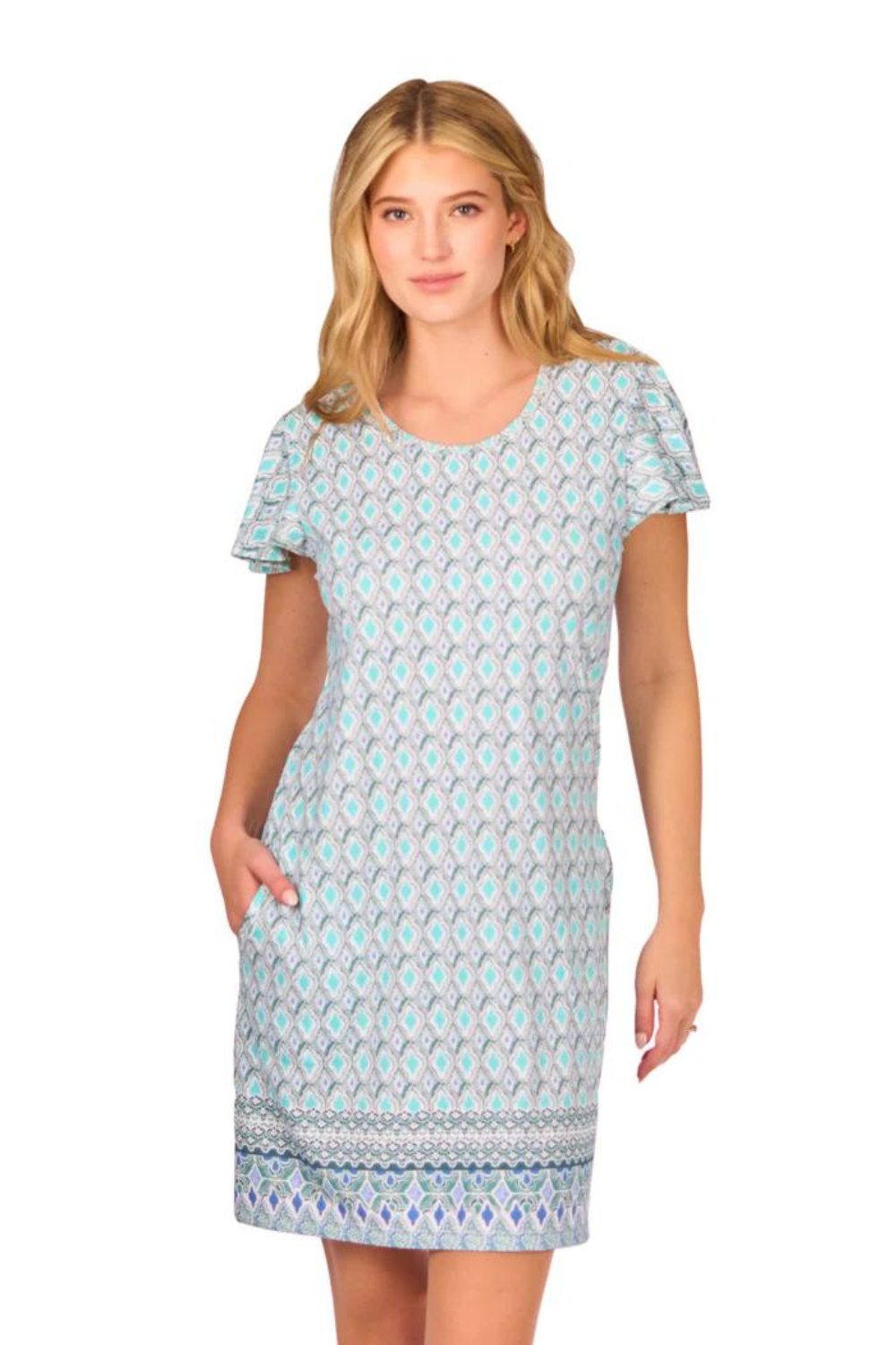 Cabana Life Flutter Sleeve Shift Dress - Amalfi Coast