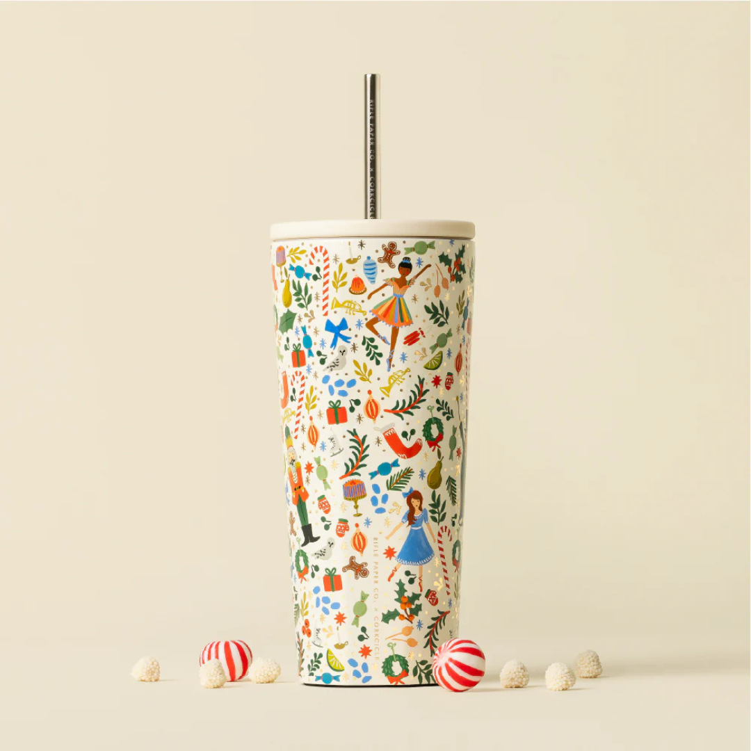 Corkcicle Cold Cup - 24 oz - Rifle Paper Nutcracker