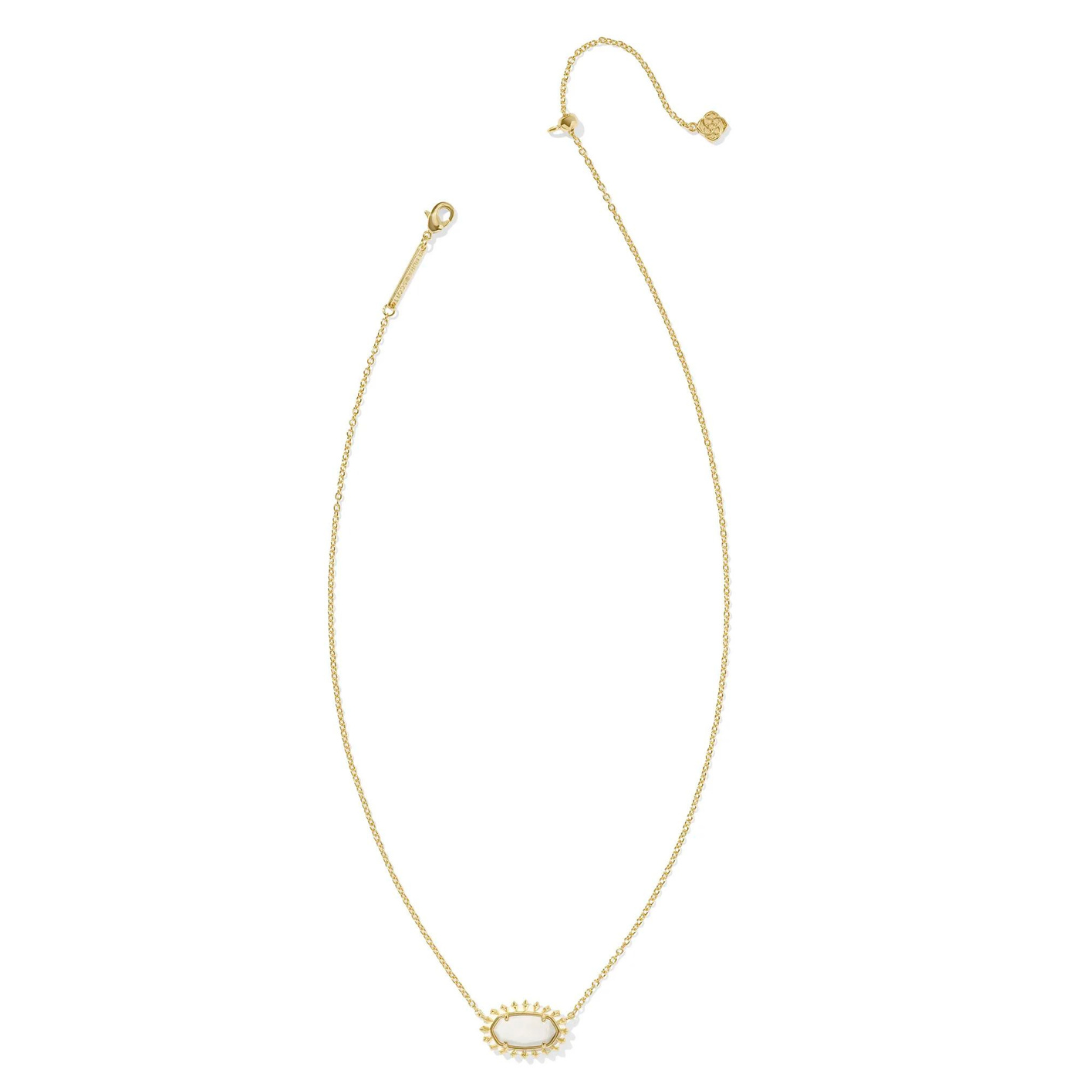 Kendra Scott Elisa Color Burst Frame Necklace - Gold