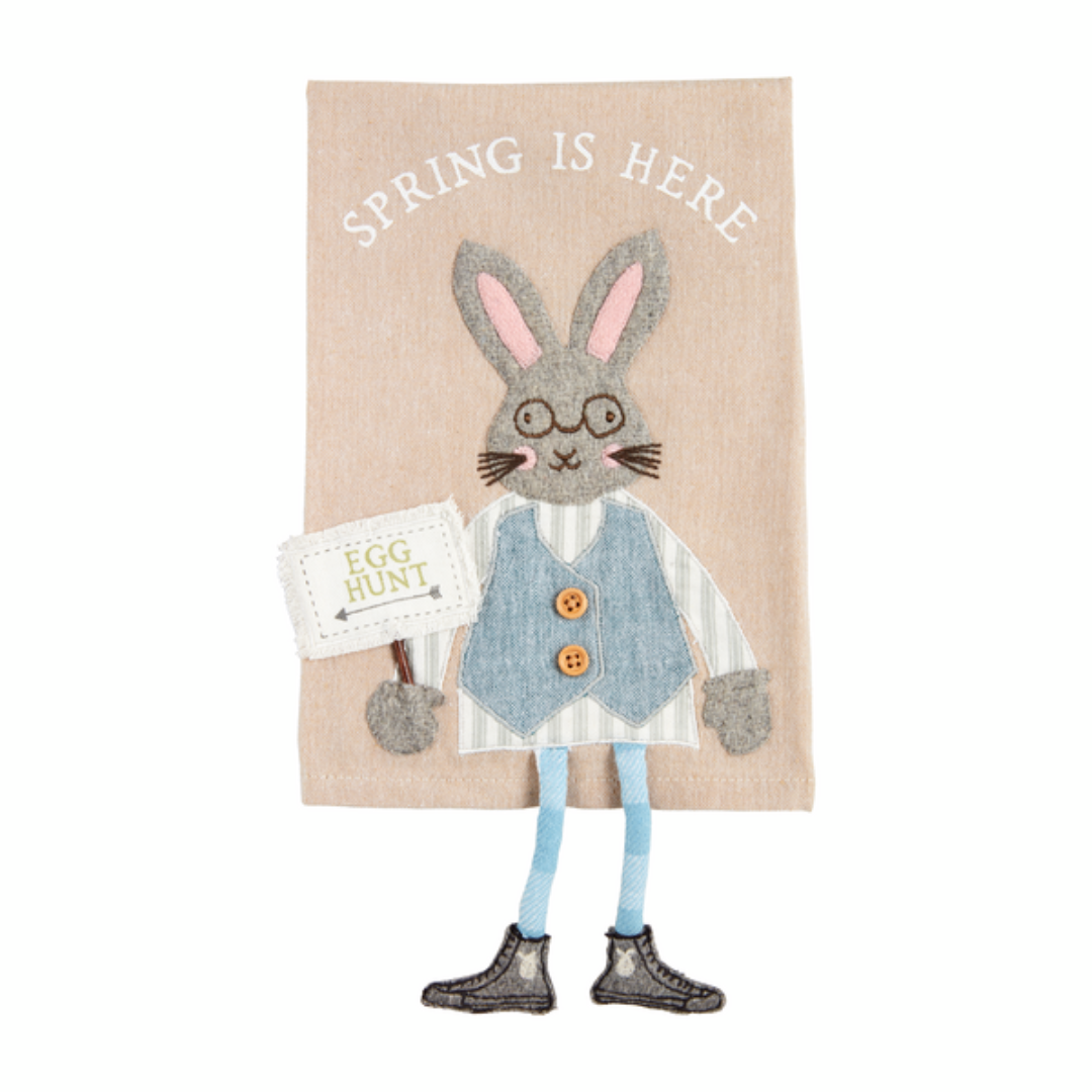 Mud Pie Easter Dangle Leg Towel - The Cottage