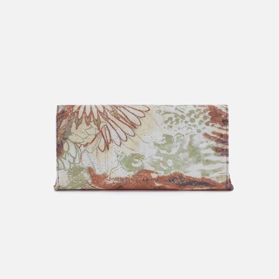 Hobo Rachel Continental Wallet Printed Leather - Coastal Canyon