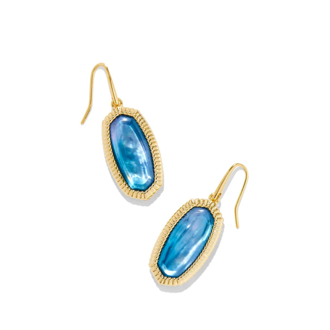 Kendra Scott Dani Ridge Frame Drop Earrings - Gold