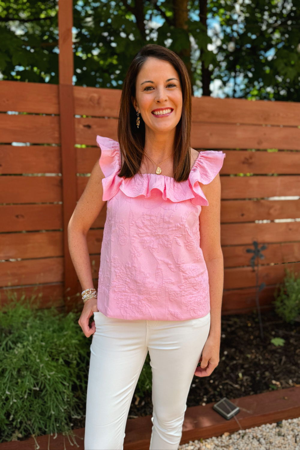 Lilly Pulitzer Zoya Ruffle Top - Conch Shell Pink