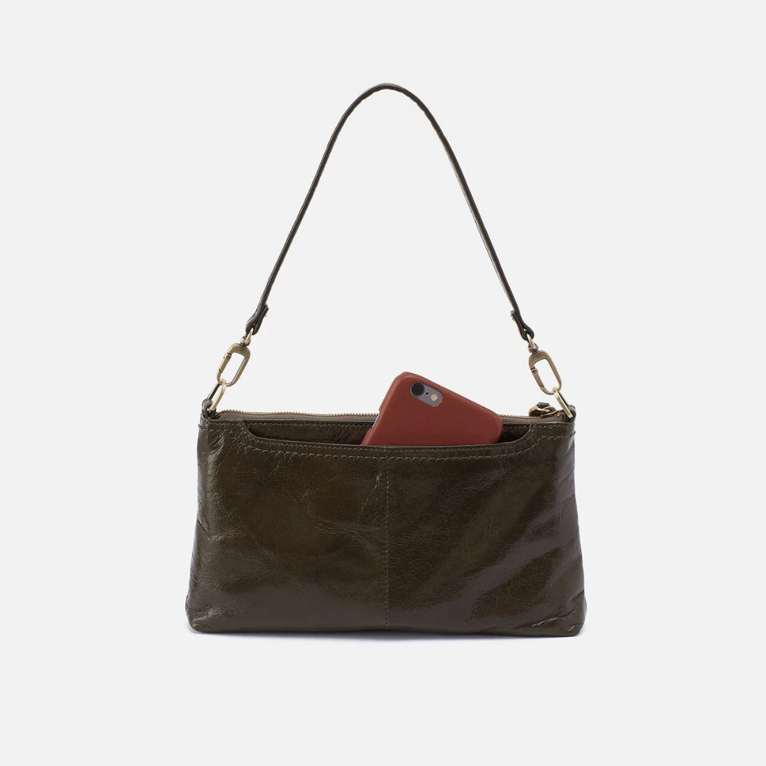 Hobo Darcy Crossbody Polished Leather - Deep Moss