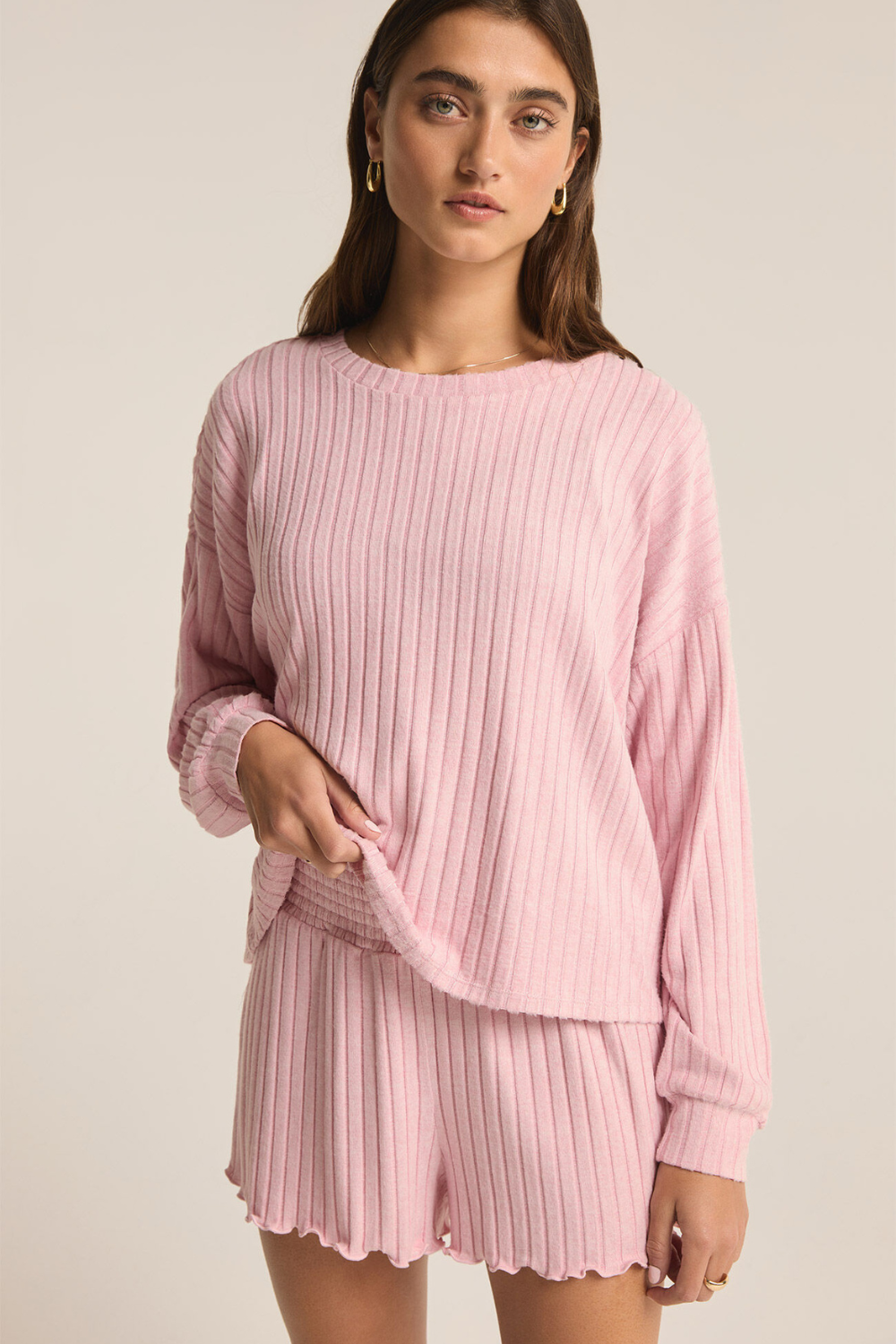 Z Supply Daydream Rib Longsleeve Top