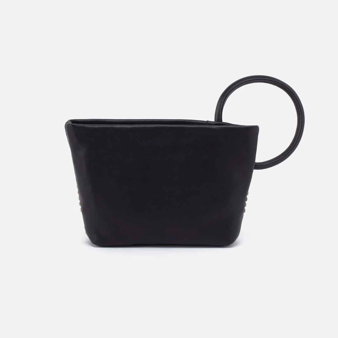 Hobo Maggie Clutch Smooth Leather - Black