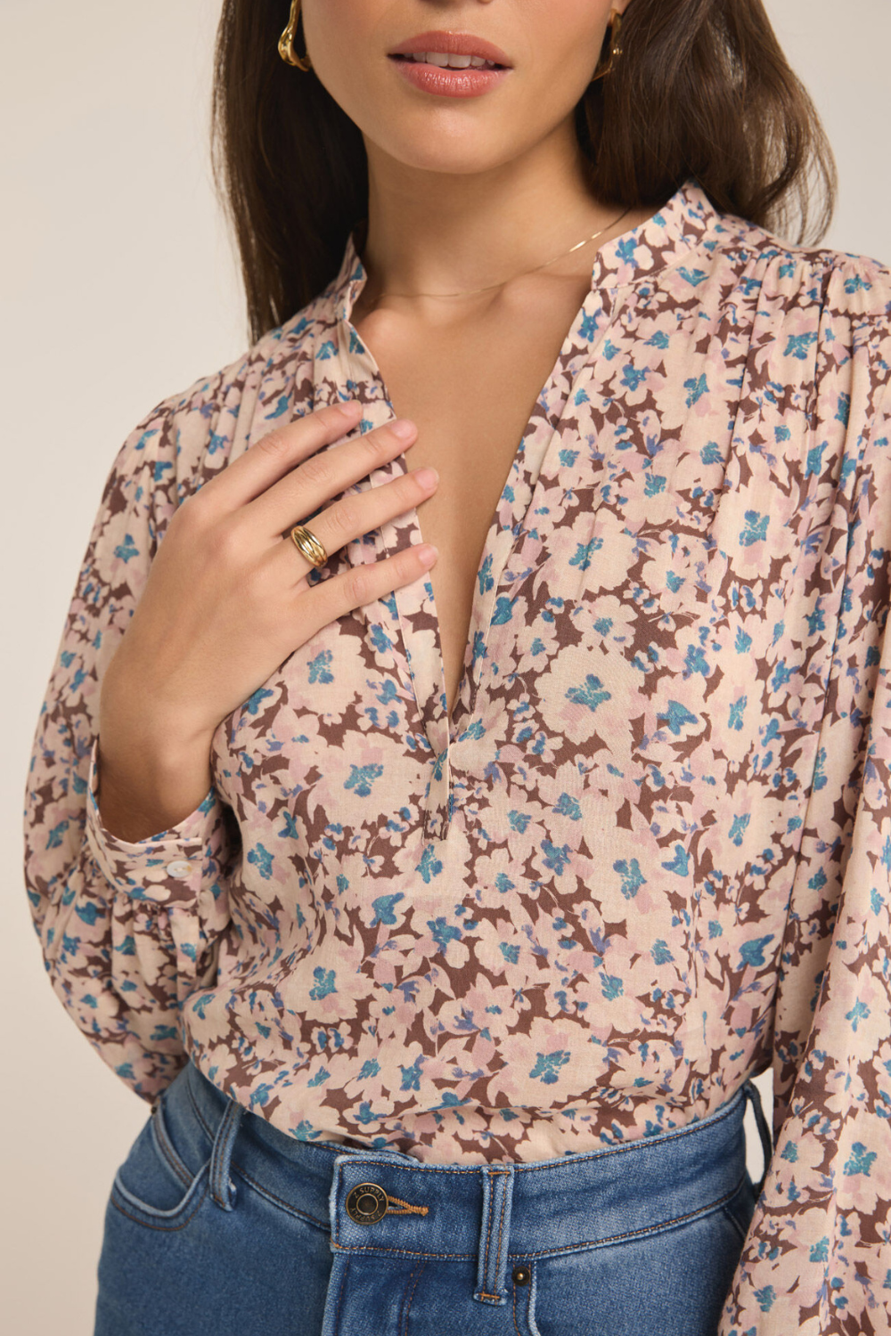 Z Supply Esme La Paz Floral Blouse