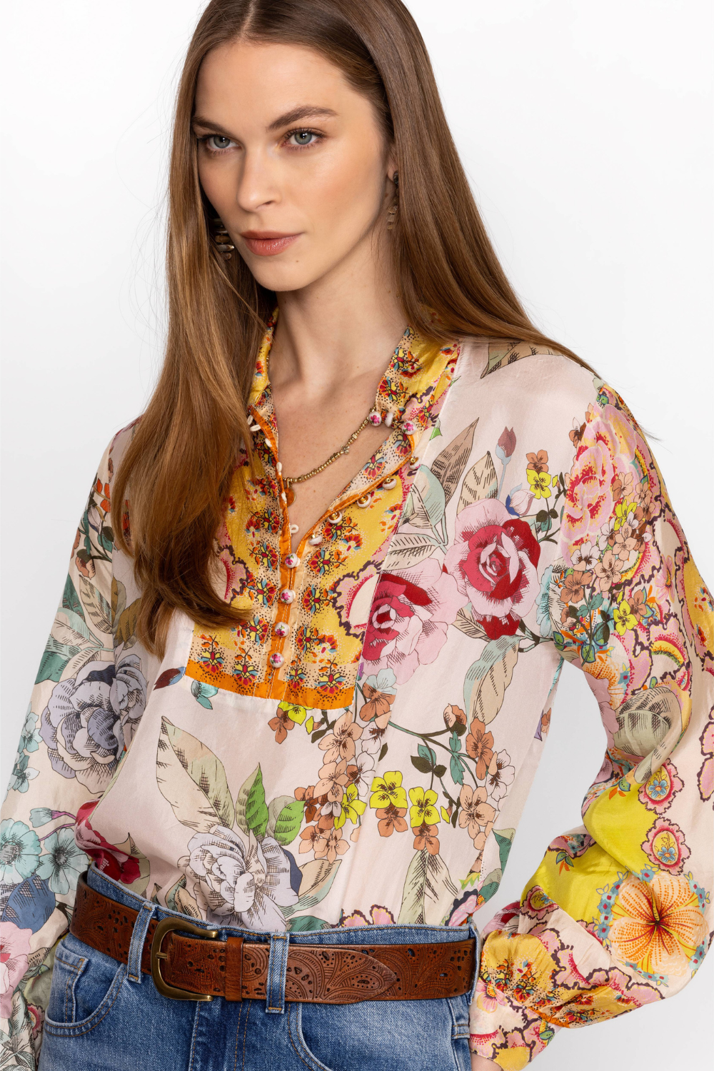 Johnny Was Rossy Abby Blouse - Multi - The Cottage