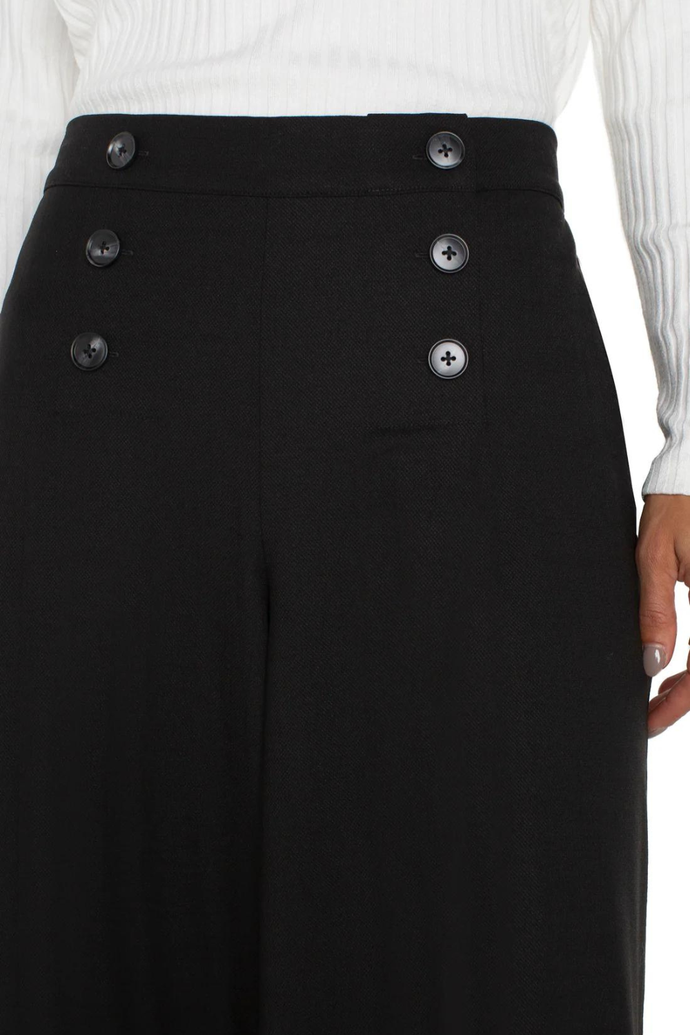 Liverpool Sailor Wide Leg Pants - Black