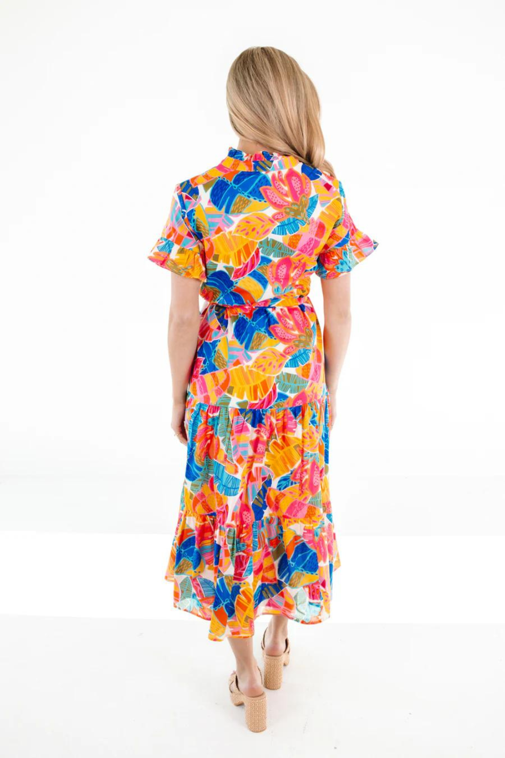 J. Marie Alana Button Up Midi Dress - Multi