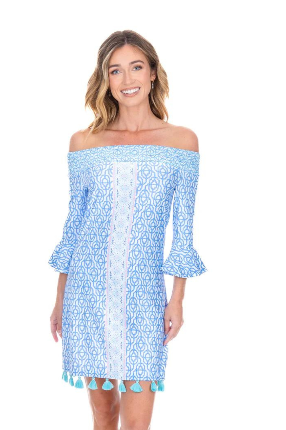 Cabana Life Off the Shoulder Dress - Lake Como