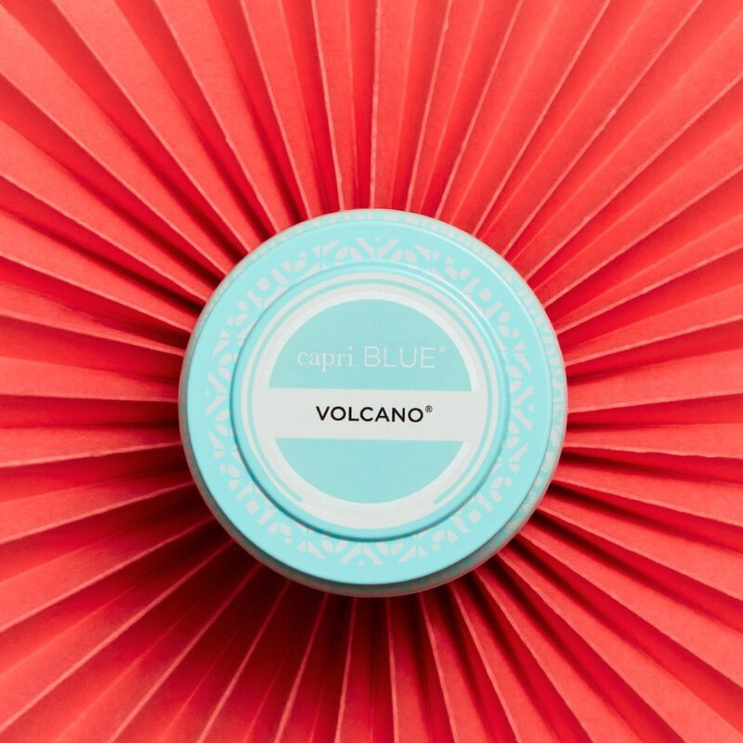 Capri Blue Aqua Printed Travel Tin Candle - Volcano - The Cottage