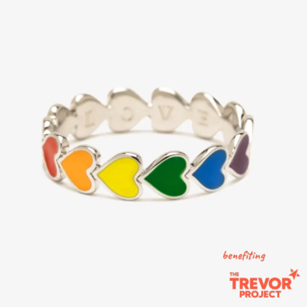 Pura Vida Pride Rainbow Heart Ring - The Cottage