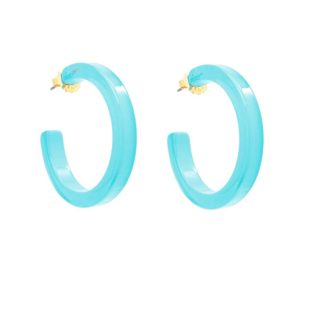 Zenzii Medium Resin Open Hoop Earring