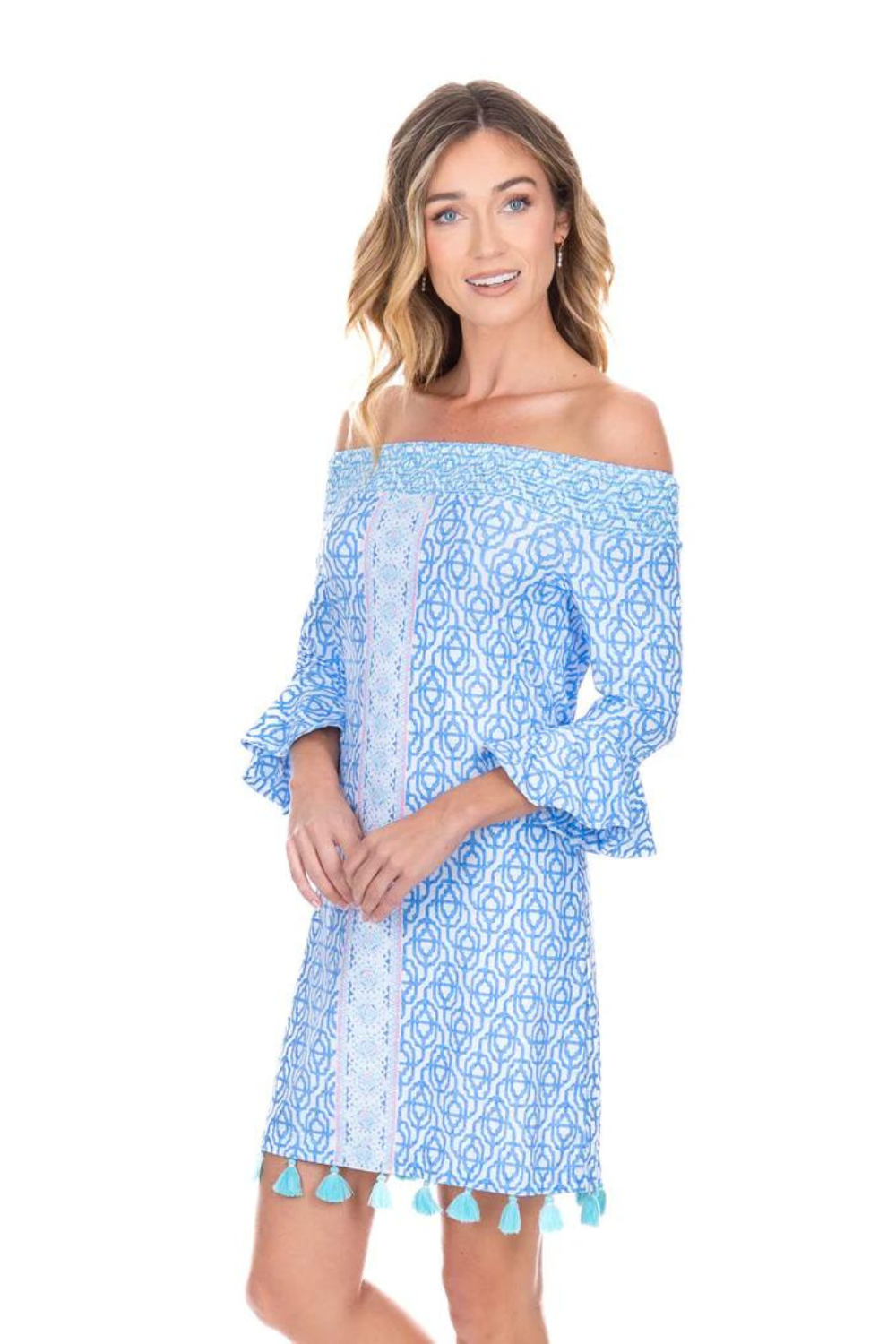 Cabana Life Off the Shoulder Dress - Lake Como