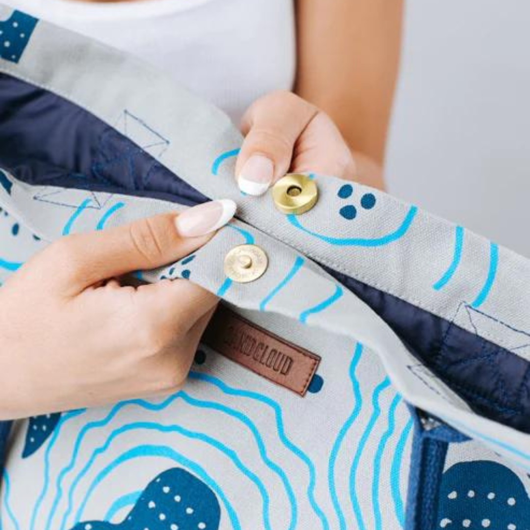 Sand Cloud Beach Tote - Shark Ripples