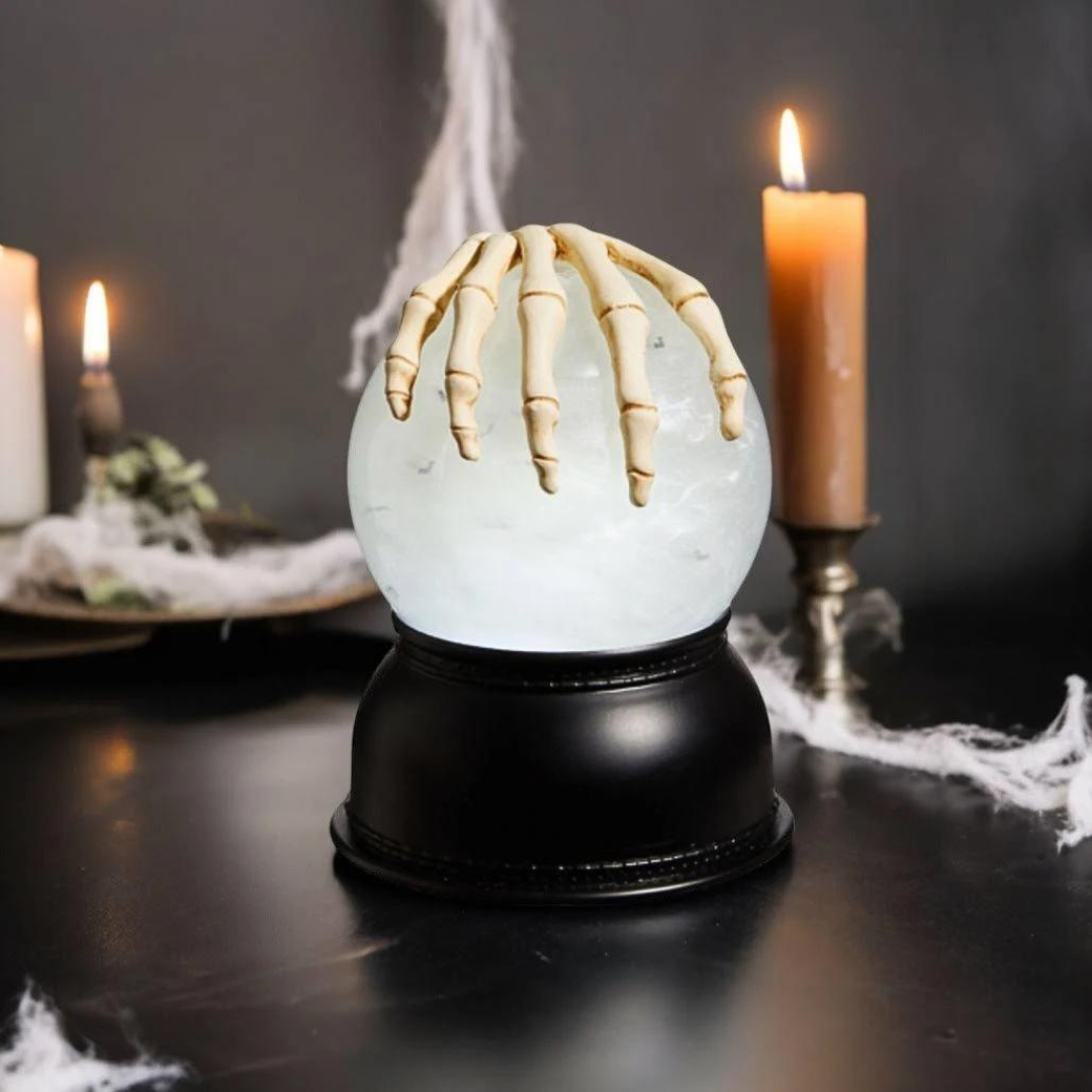 Creepy Bones Lighted Swirling Bat Globe