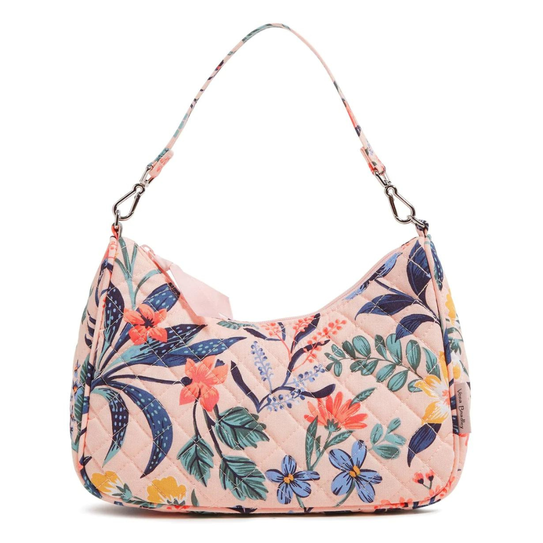 Vera Bradley Frannie Mini Crescent Crossbody- Floral