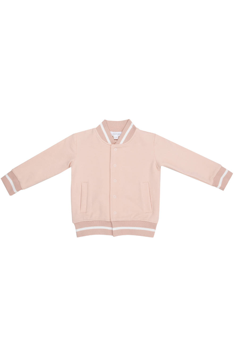 Angel Dear French Terry Letterman Jacket- Pink