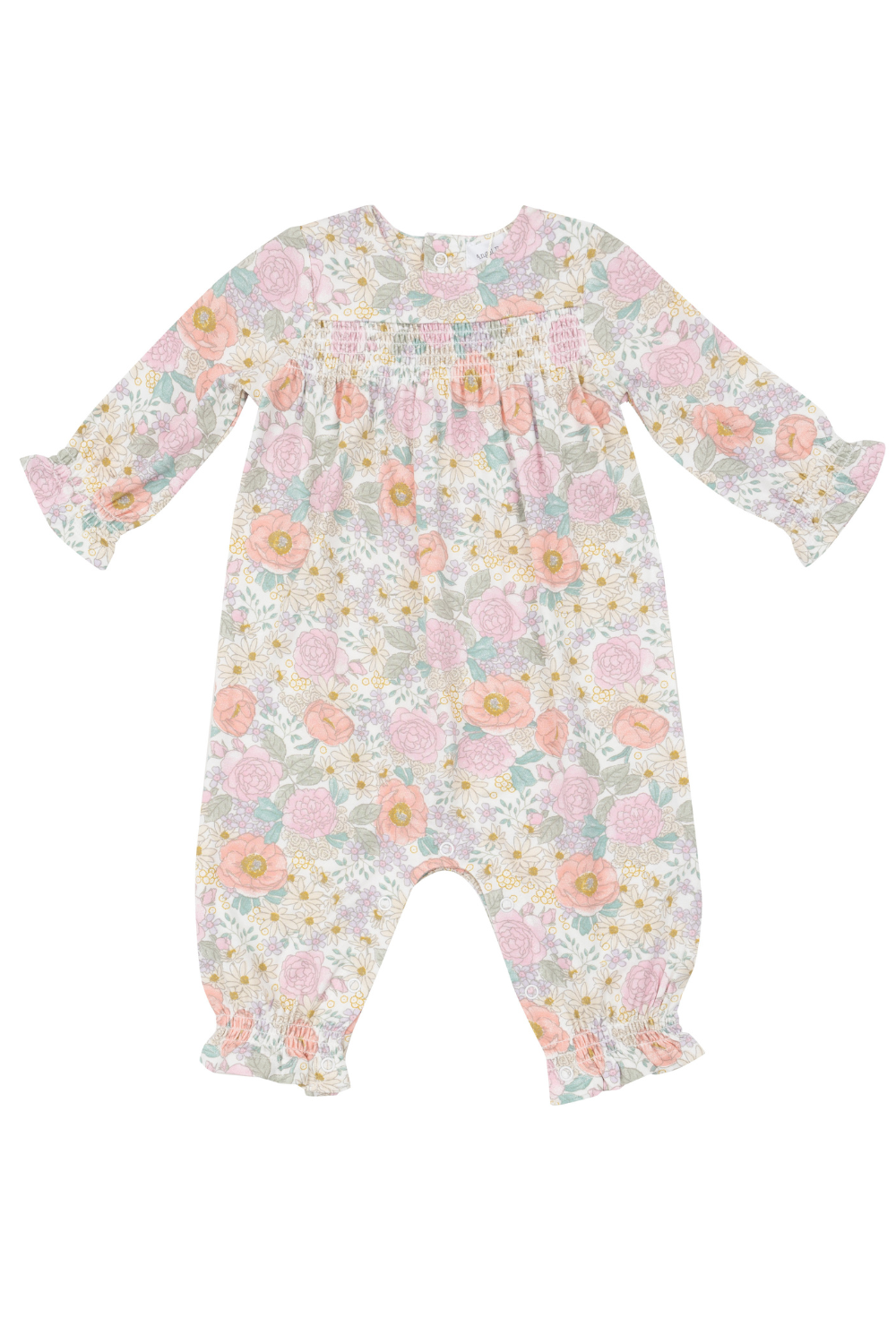 Angel Dear Peony and Rose Smocked Romper