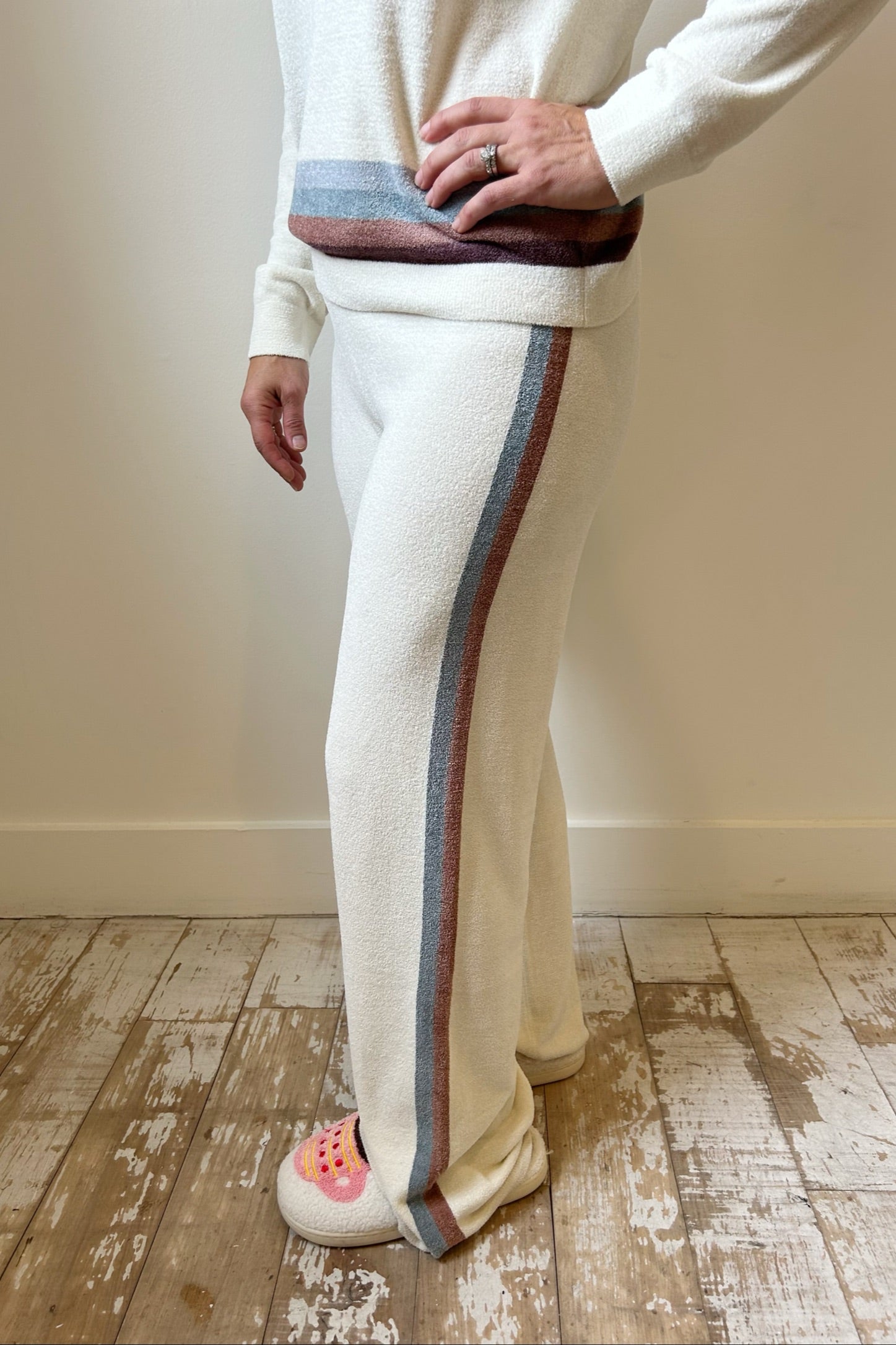 Barefoot Dreams CCUL Multi Stripe Wide Leg Pant