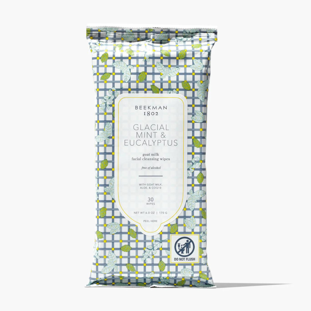 Beekman 1802 Facial Cleansing Wipes -Glacial Mint & Eucalyptus