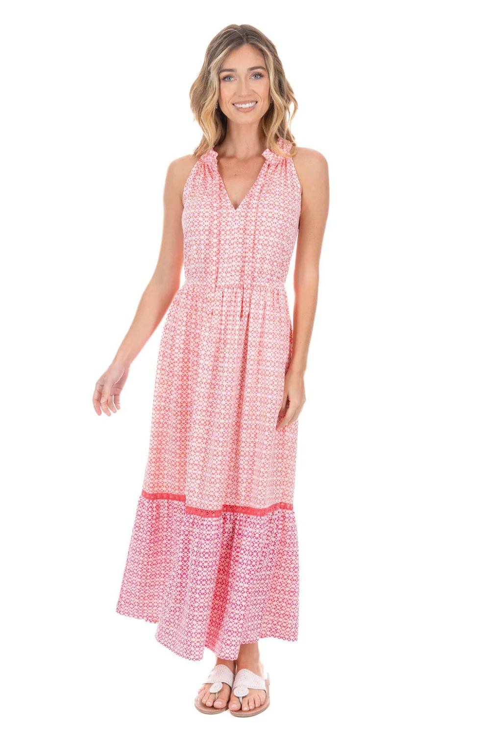 Cabana Life Tie Neck Maxi Dress - Algarve