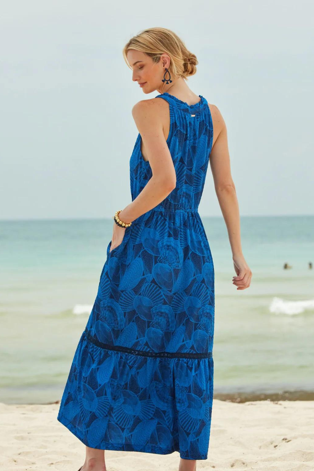 Cabana Life Tie Neck Maxi Dress - San Sebastian