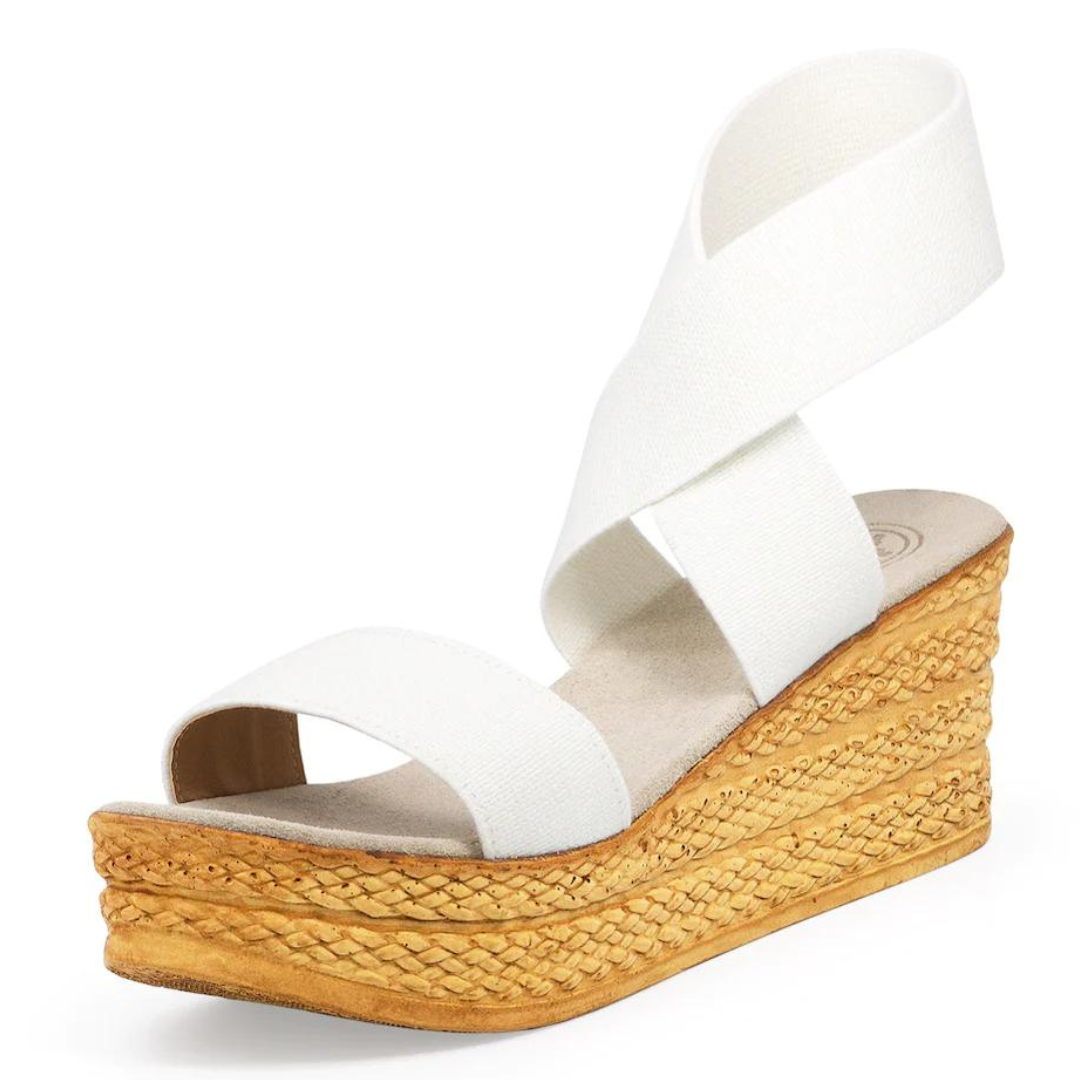 Charleston Bermuda Wedge - White Linen