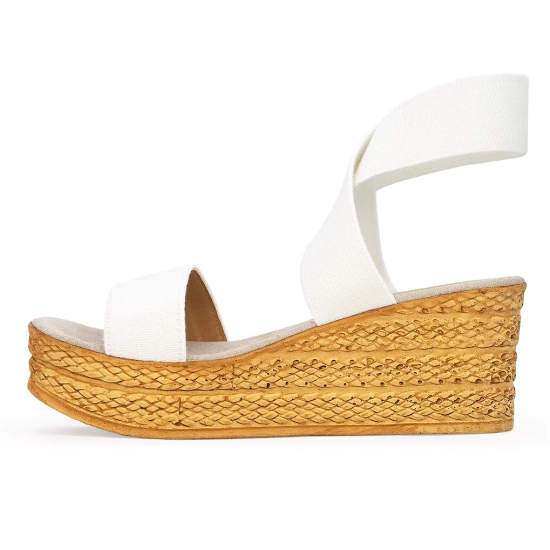 Charleston Bermuda Wedge - White Linen