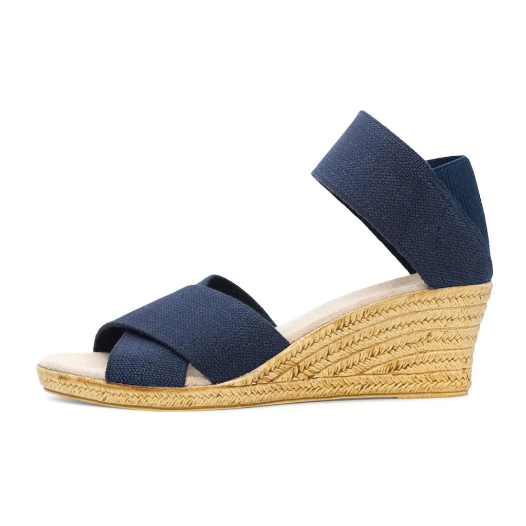 Charleston Cannon Wedge - Navy Linen