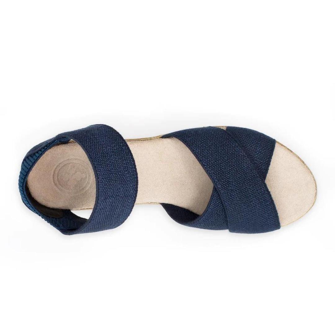 Charleston Cannon Wedge - Navy Linen