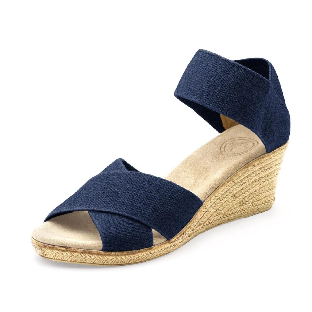 Charleston Cannon Wedge - Navy Linen