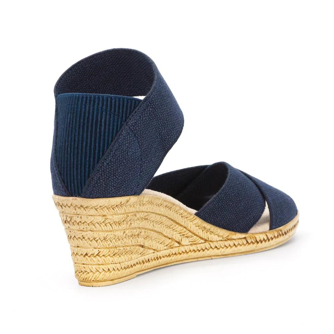 Charleston Cannon Wedge - Navy Linen