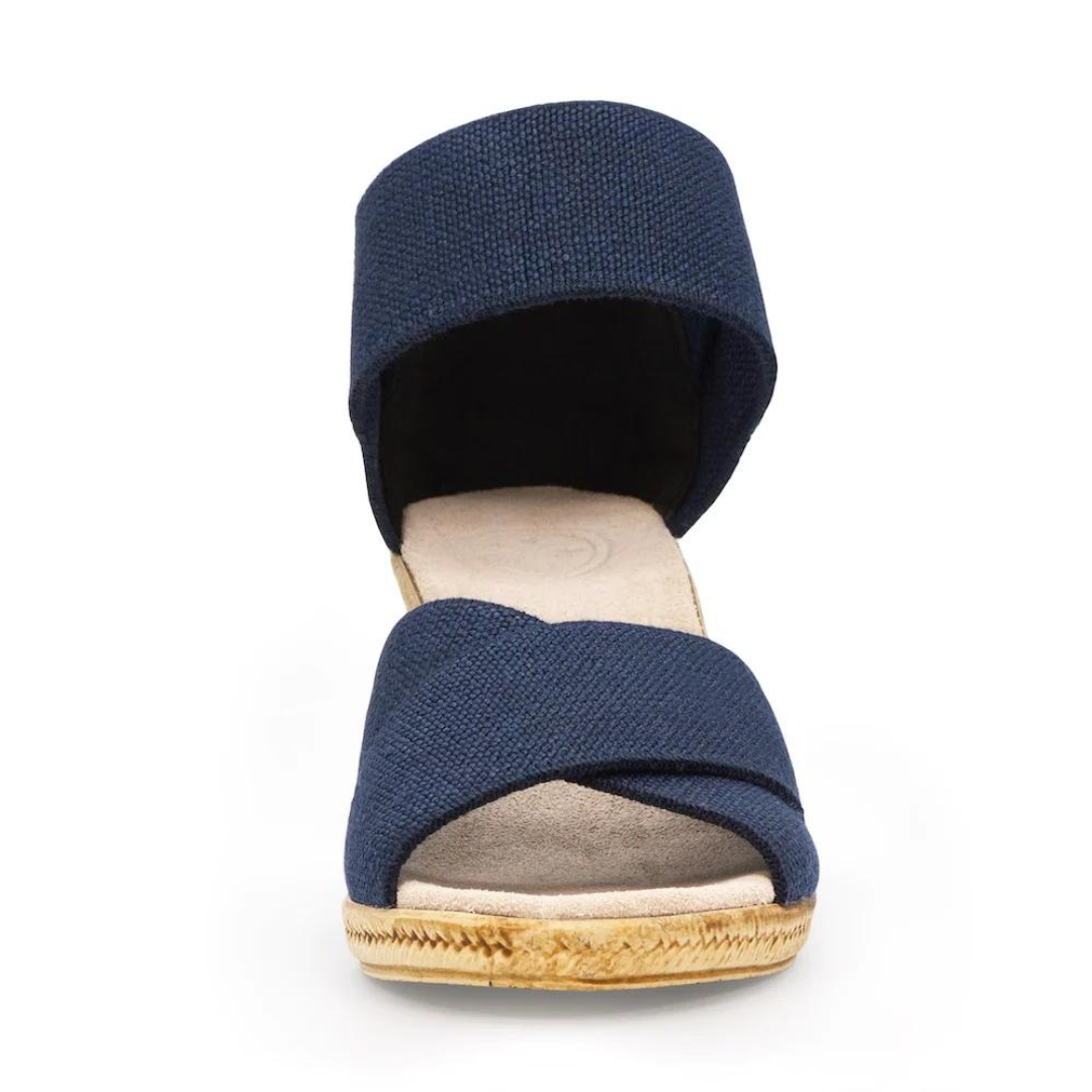 Charleston Cannon Wedge - Navy Linen