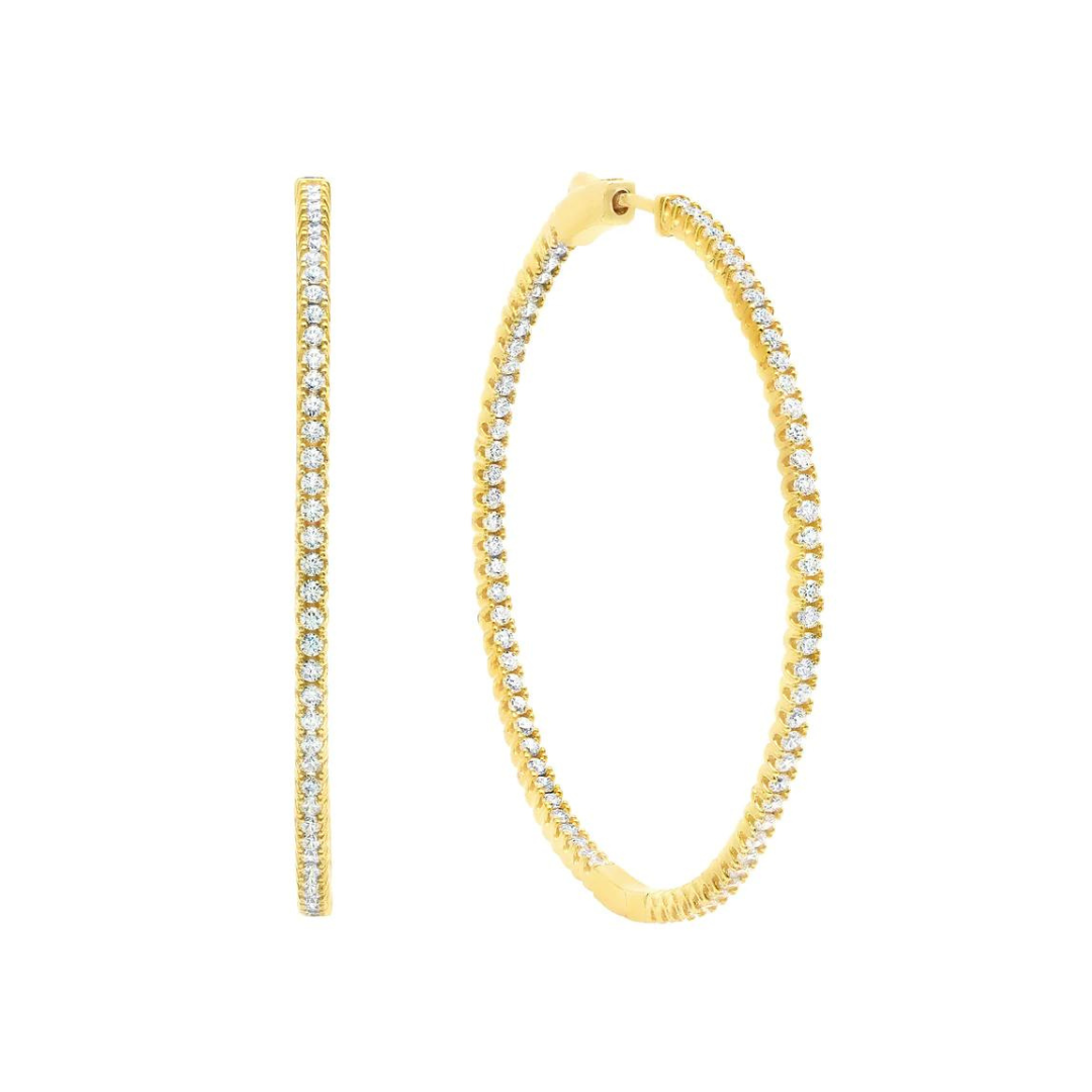 Crislu Large Pave Hoop Earrings - The Cottage