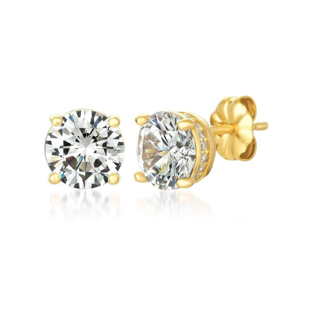 Crislu Royal Brilliant Cut Stud Earrings