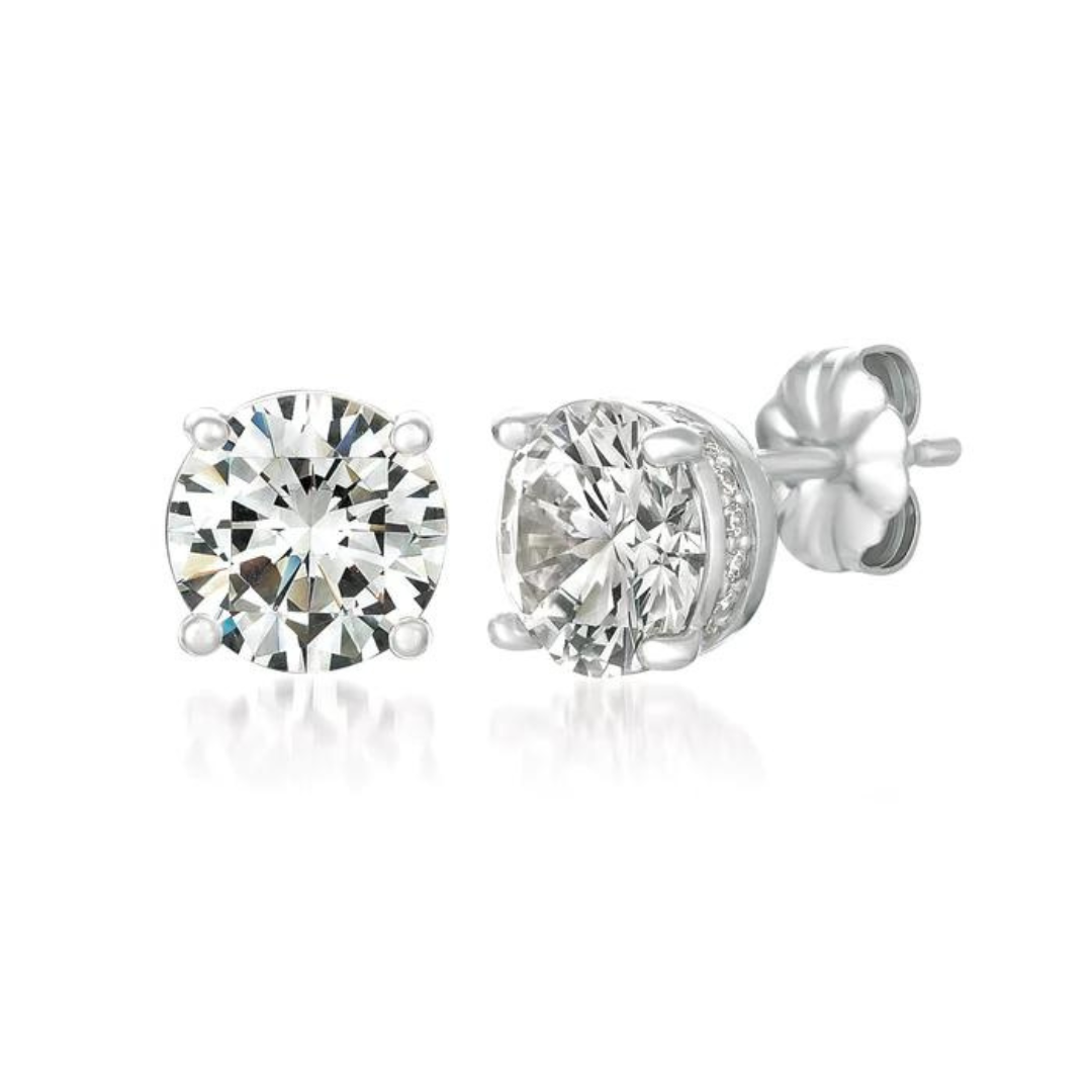 Crislu Royal Brilliant Cut Stud Earrings