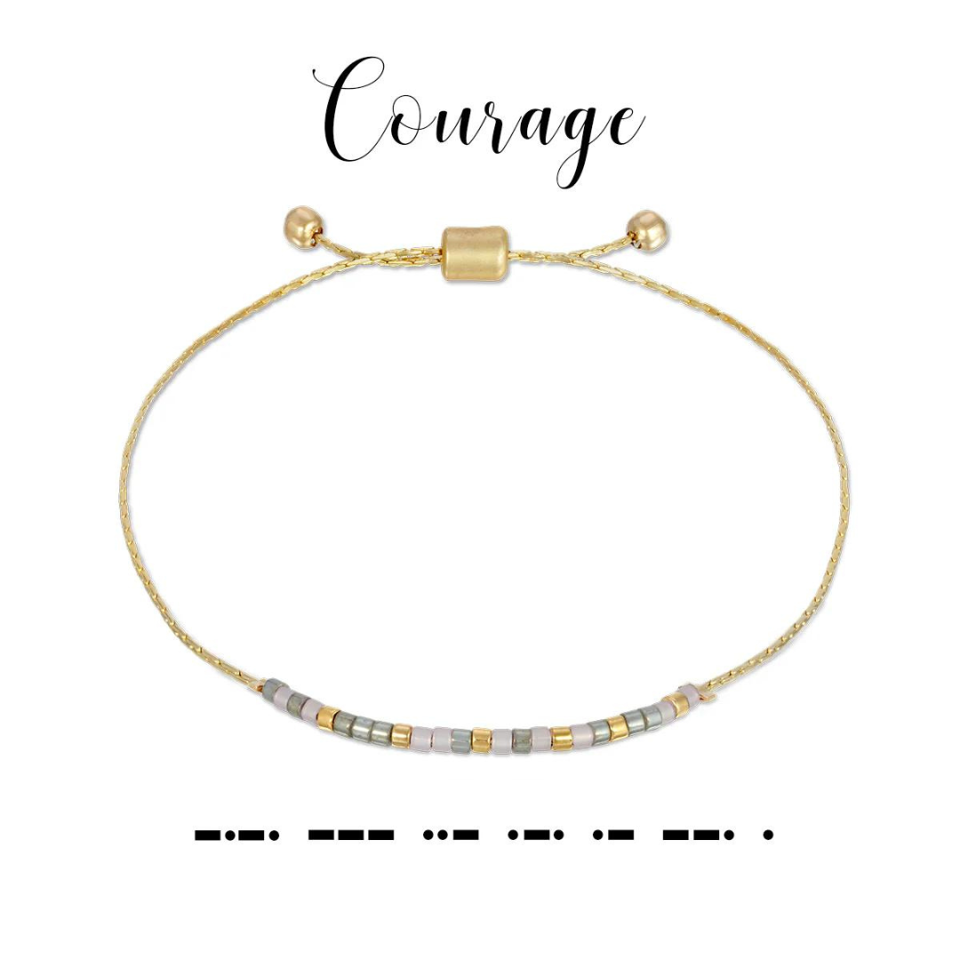 Dot & Dash Morse Code Bracelet - Courage