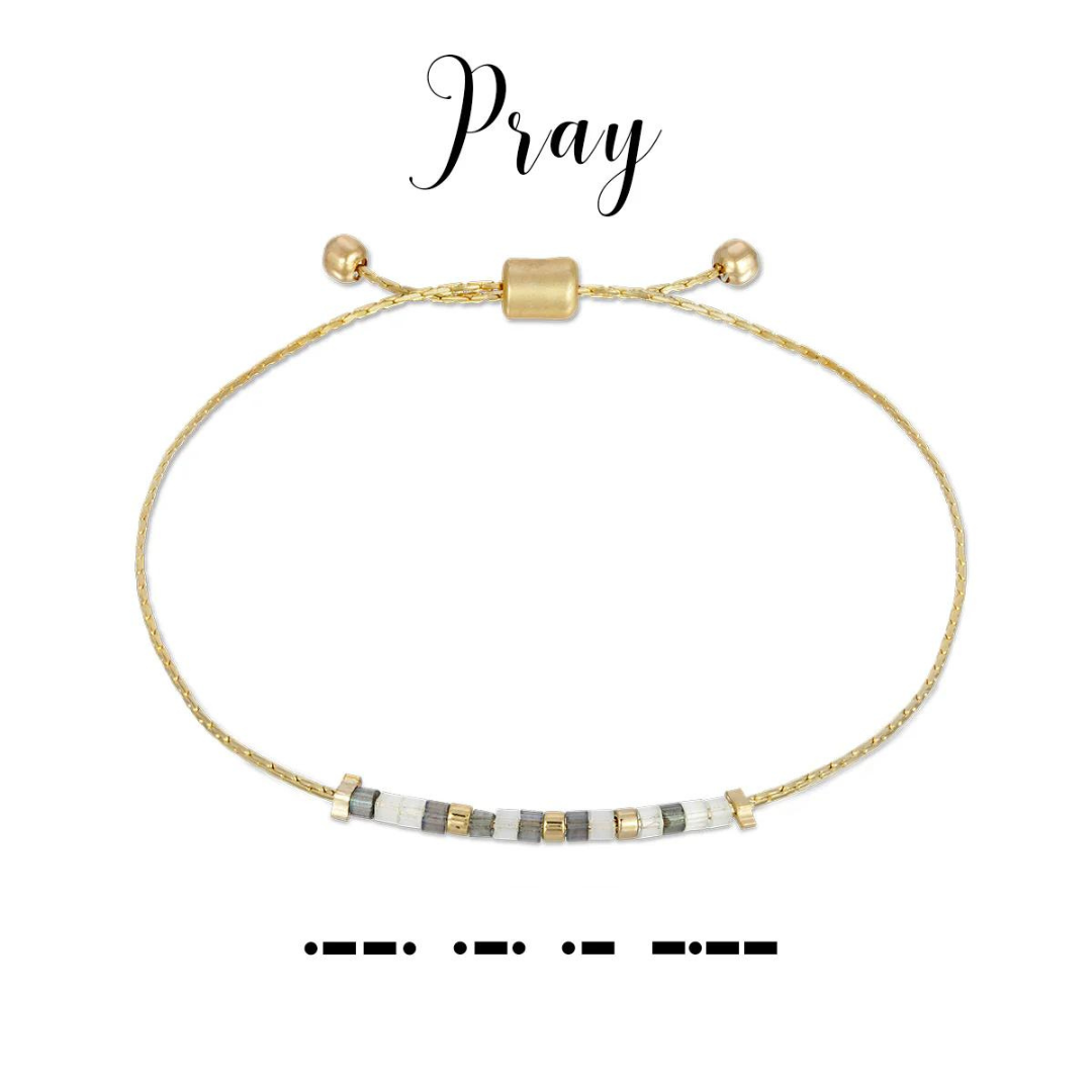 Dot & Dash Morse Code Bracelet - Pray