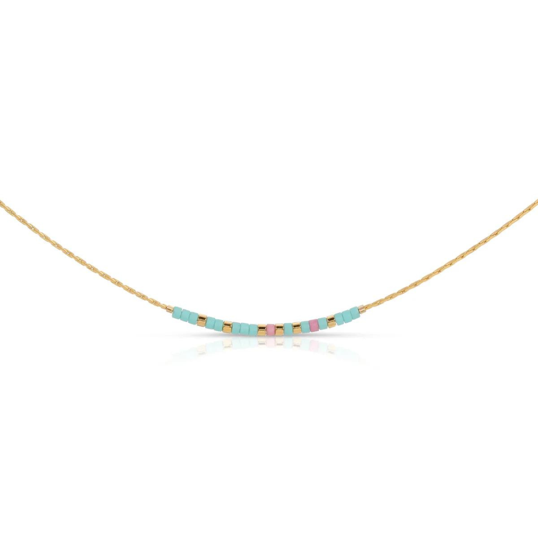 Dot & Dash Morse Code Necklace - Sisters