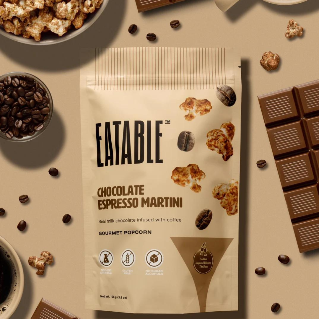 Eatable Chocolate Espresso Martini Milk Chocolate Popcorn - The Cottage