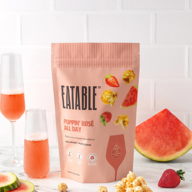 Eatable Poppin' Rosé All Day- Wine Infused Candied Popcorn Gourmet Popcorn - The Cottage