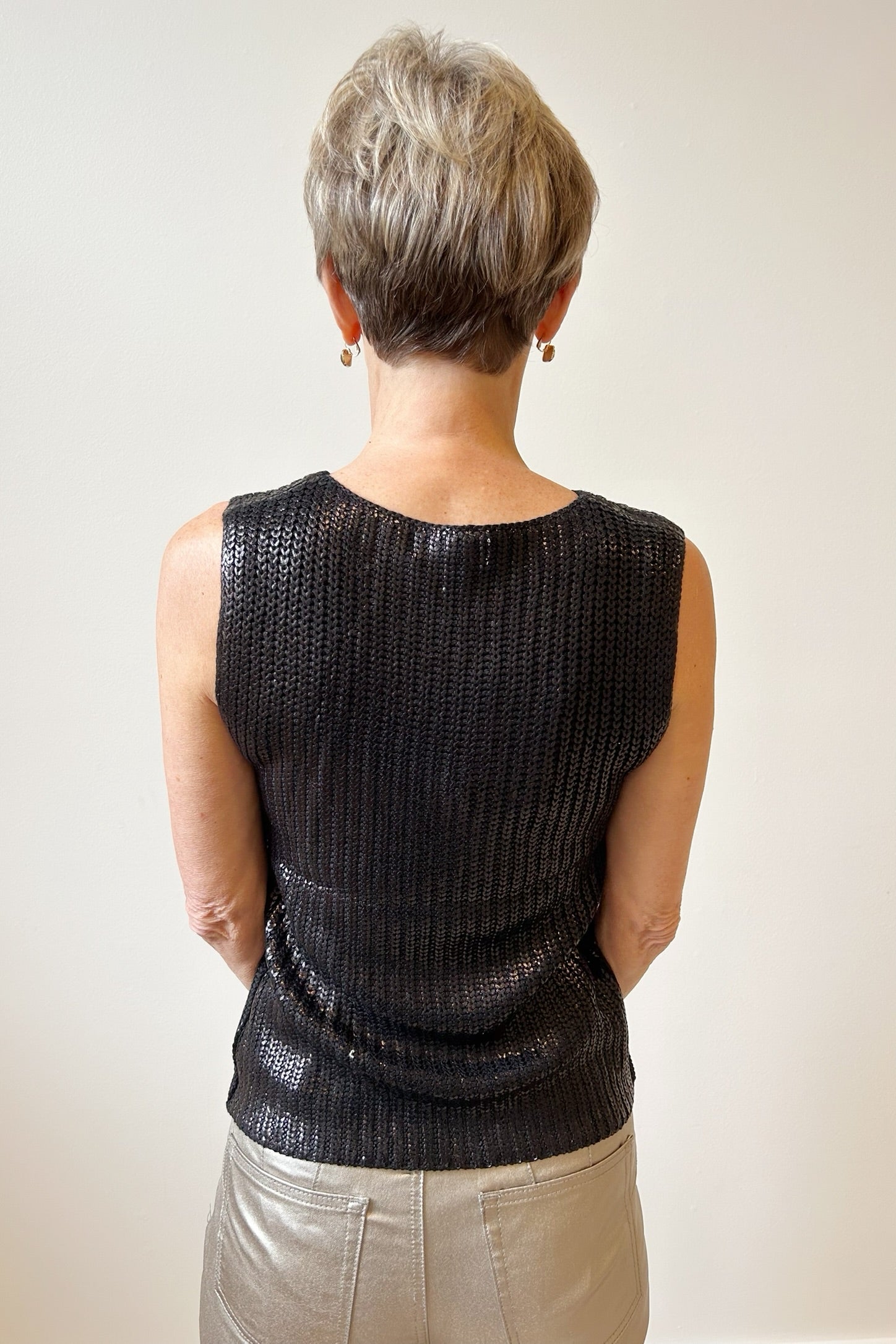 Elan Black Textured Tank