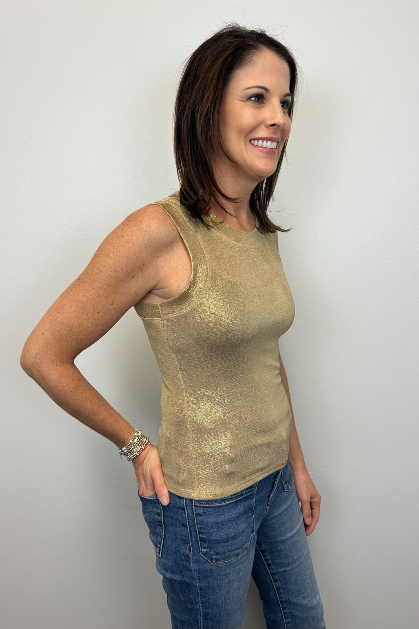 Elan Gold Shimmer Tank