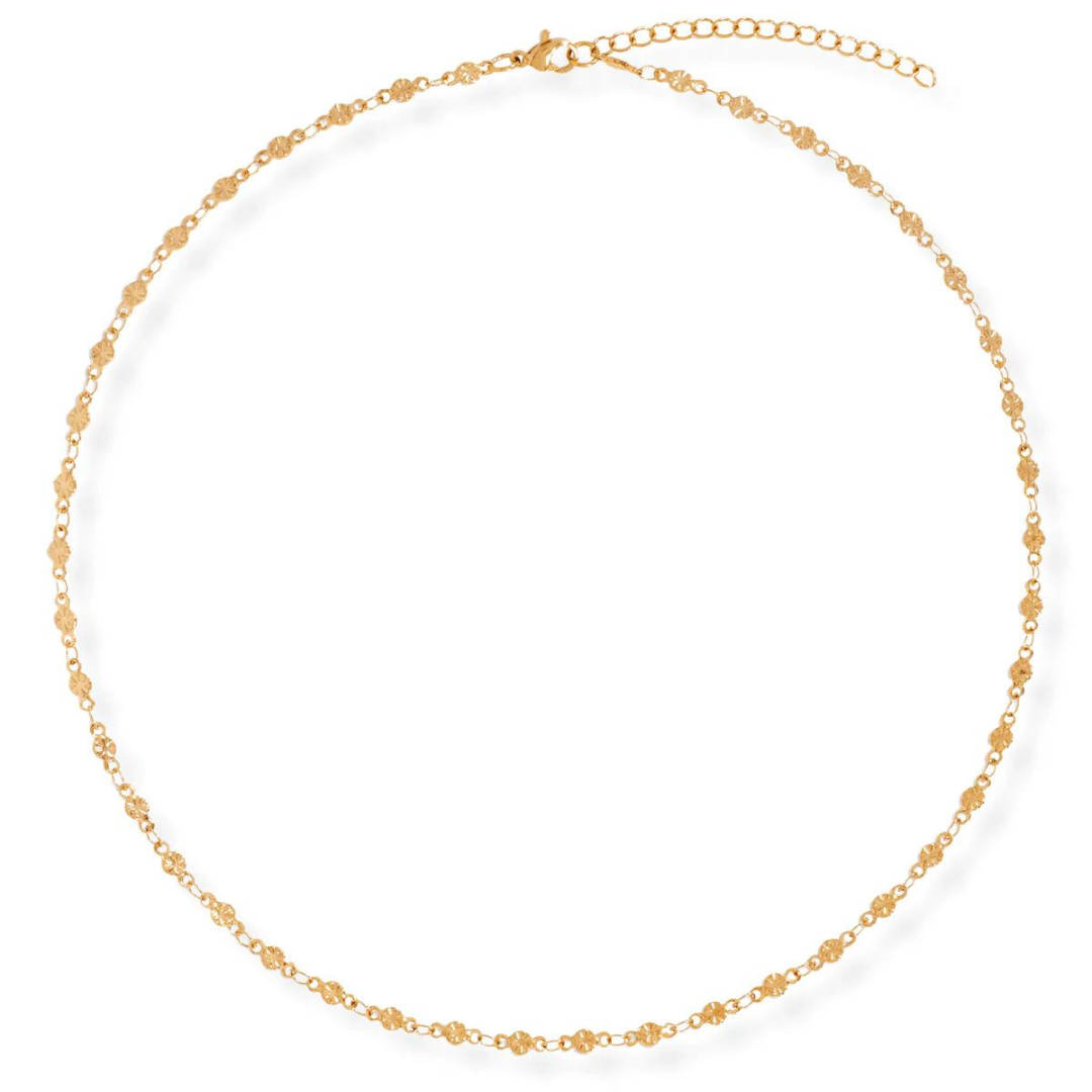 Ellie Vail Garcelle Mini Disc Chain Necklace - Gold - The Cottage